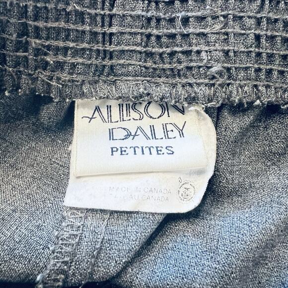 Allison Daley Women's Petite 12P Elastic Waist Heather Grey Flat Front Pant - Picture 4 of 5